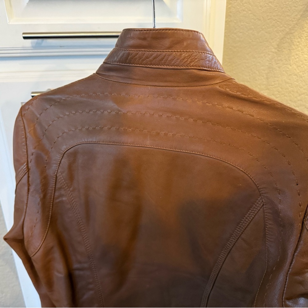 Quince Leather Stand Collar Jacket for Women - Picture 8 of 8